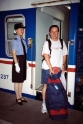 Uniformed conductress, Chengdu China